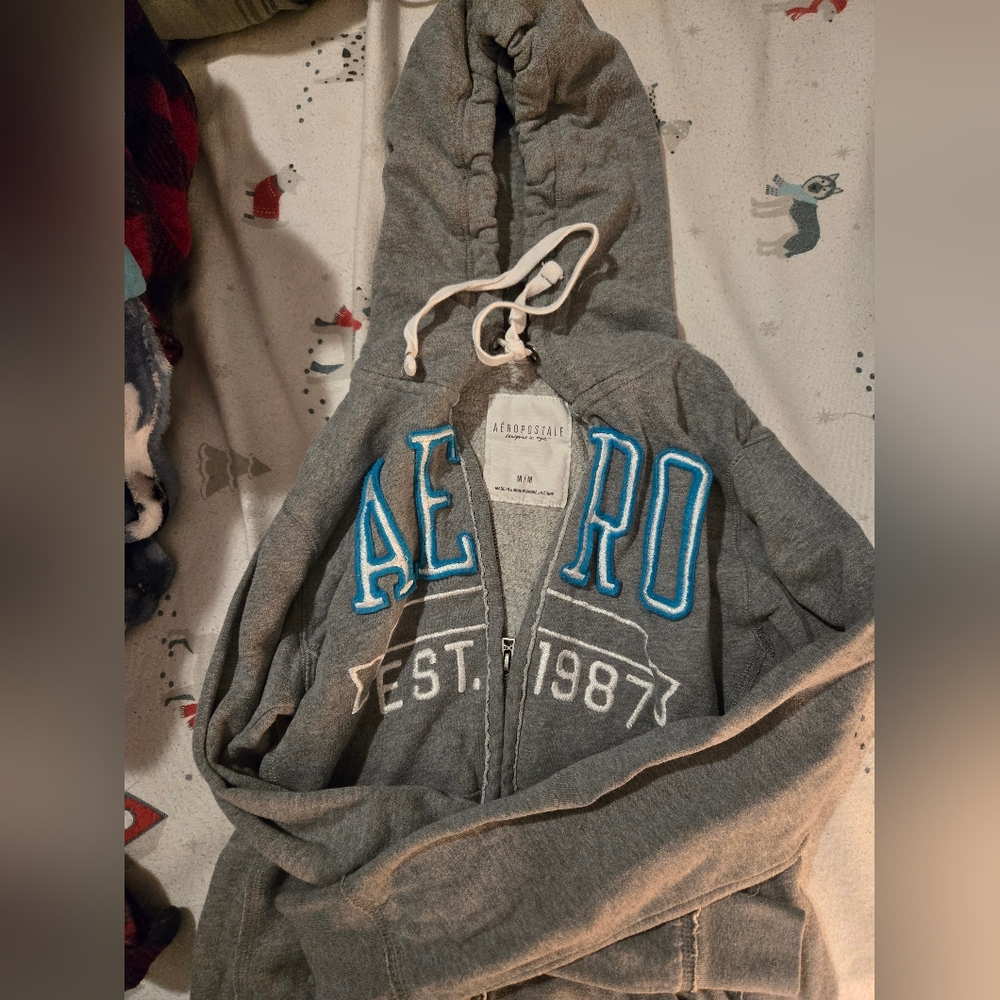 Aeropostale zip up hoodie jacket size medium